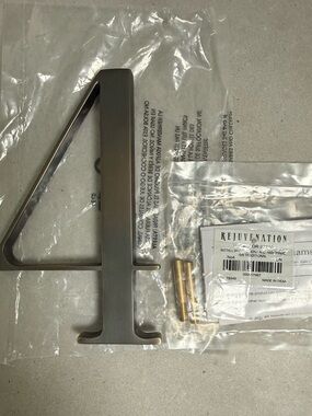 Rejuvenation 6”  Number 4 House Number in Burnished Antique